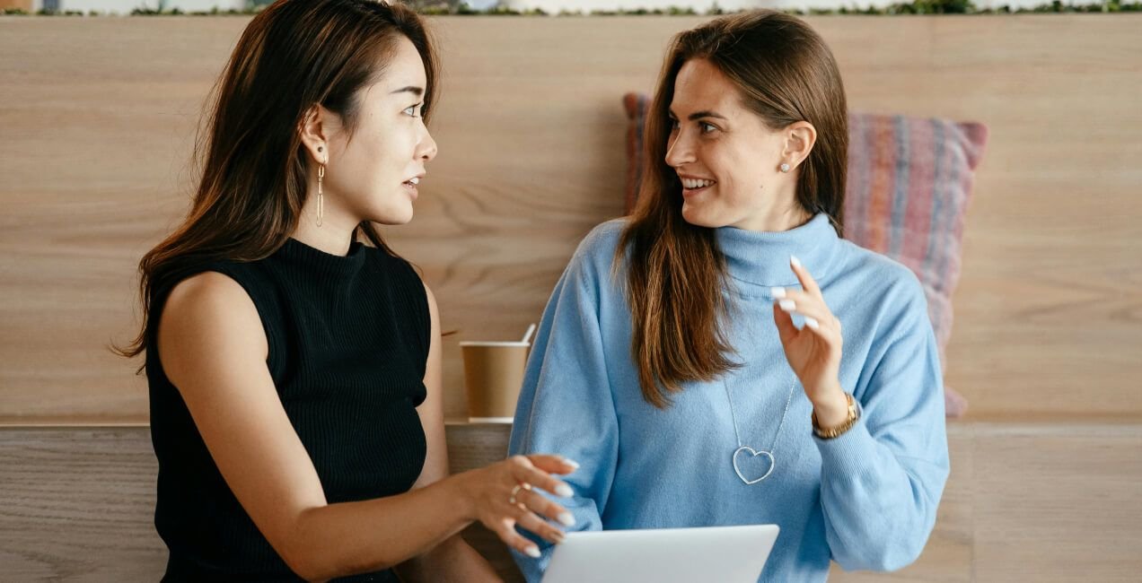 Internal employee celebrating new role