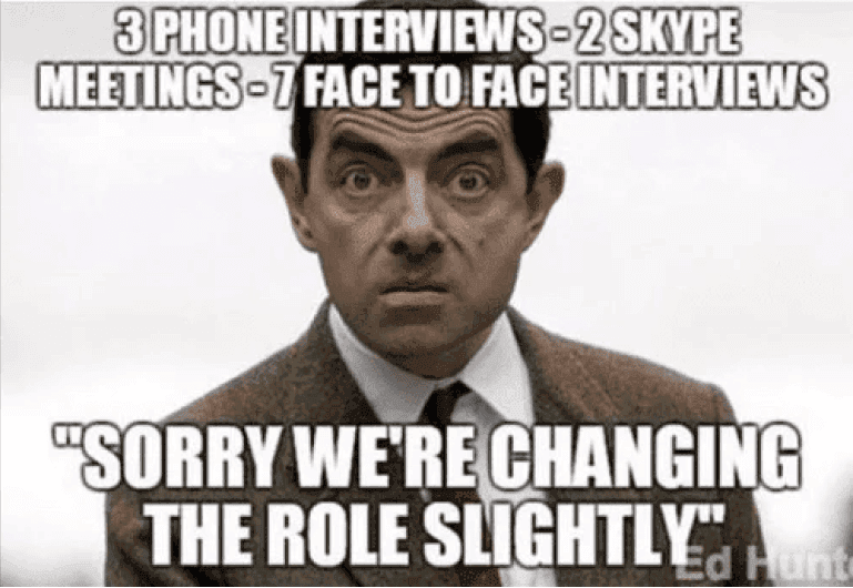 Recruiting meme - changing the role