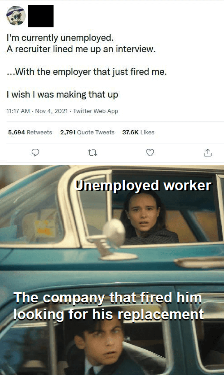 Recruiting meme - Former employer