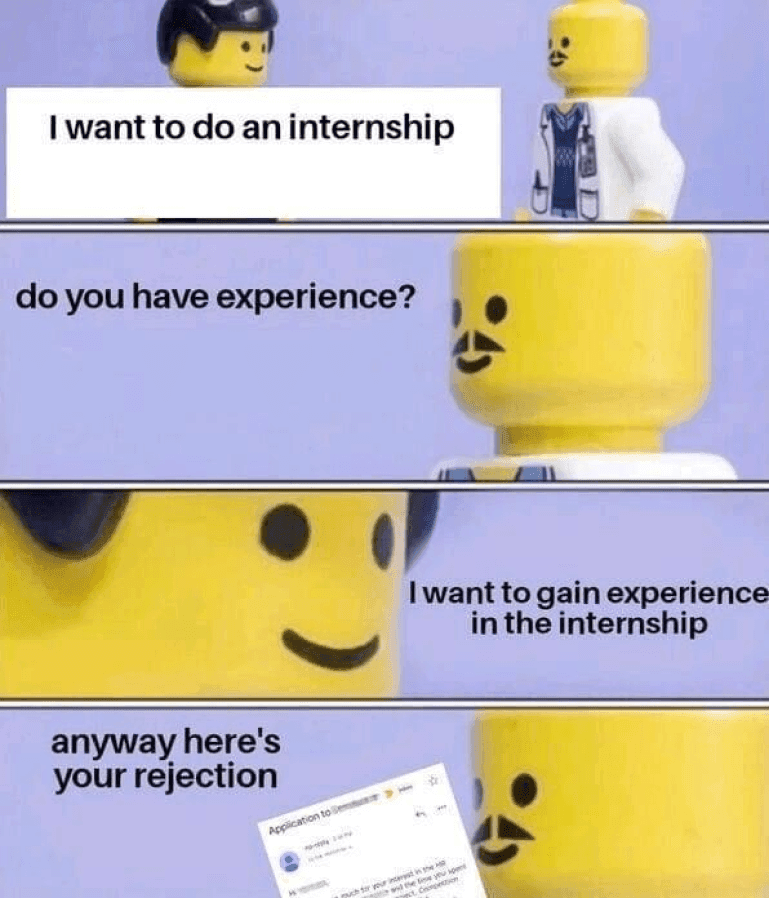 Recruiting meme - Lego Internship