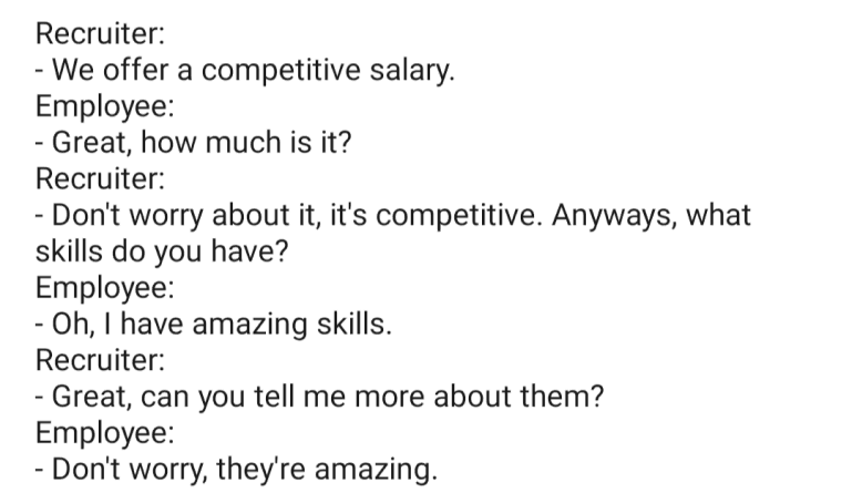 Recruiting meme - amazing skills