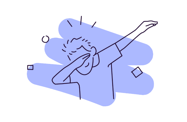 dabbing illustration