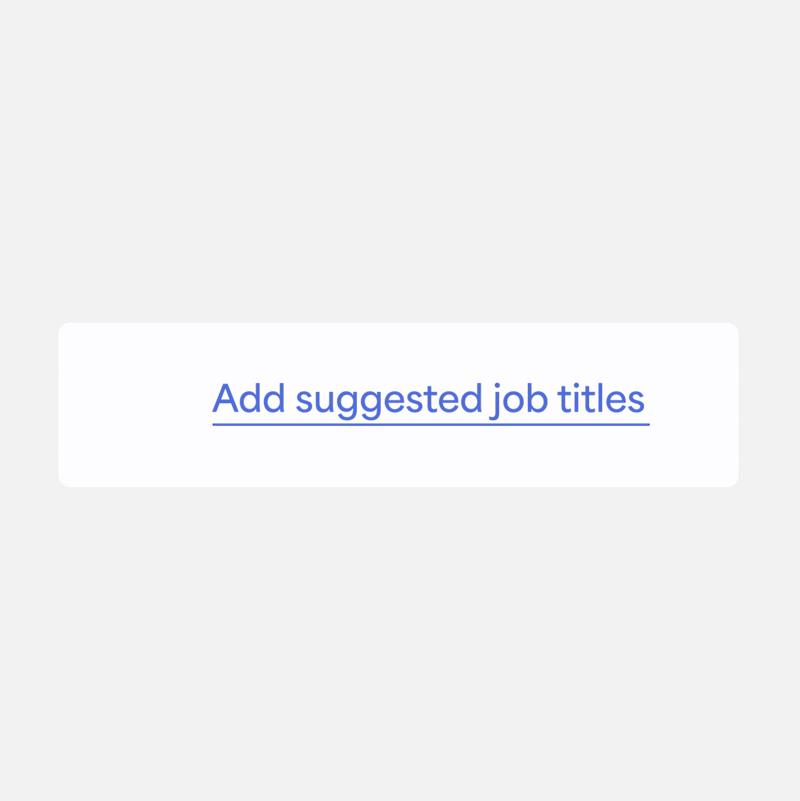 AI Job Title suggestions