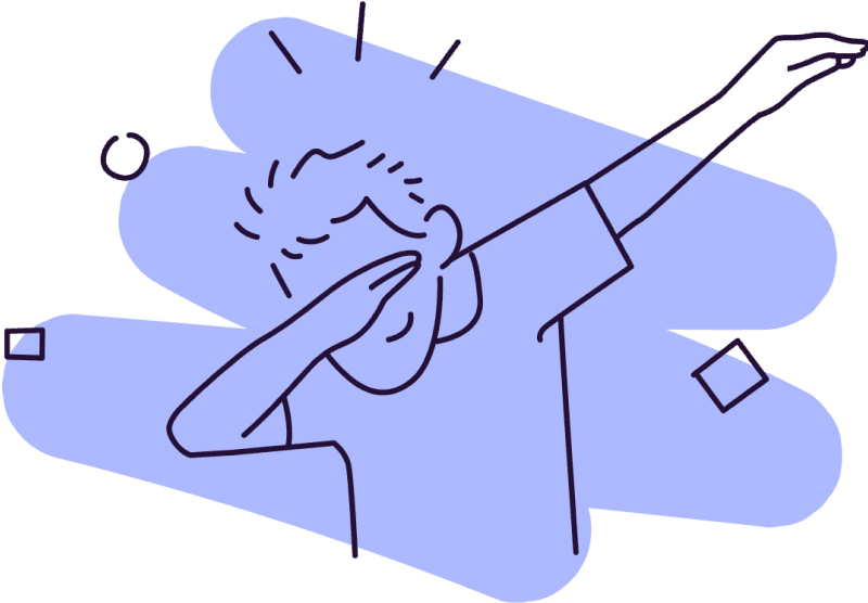 Dabbing illustration