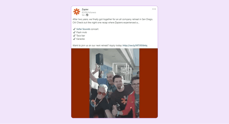 Zapier hosting an annual retreat to strengthen employer branding